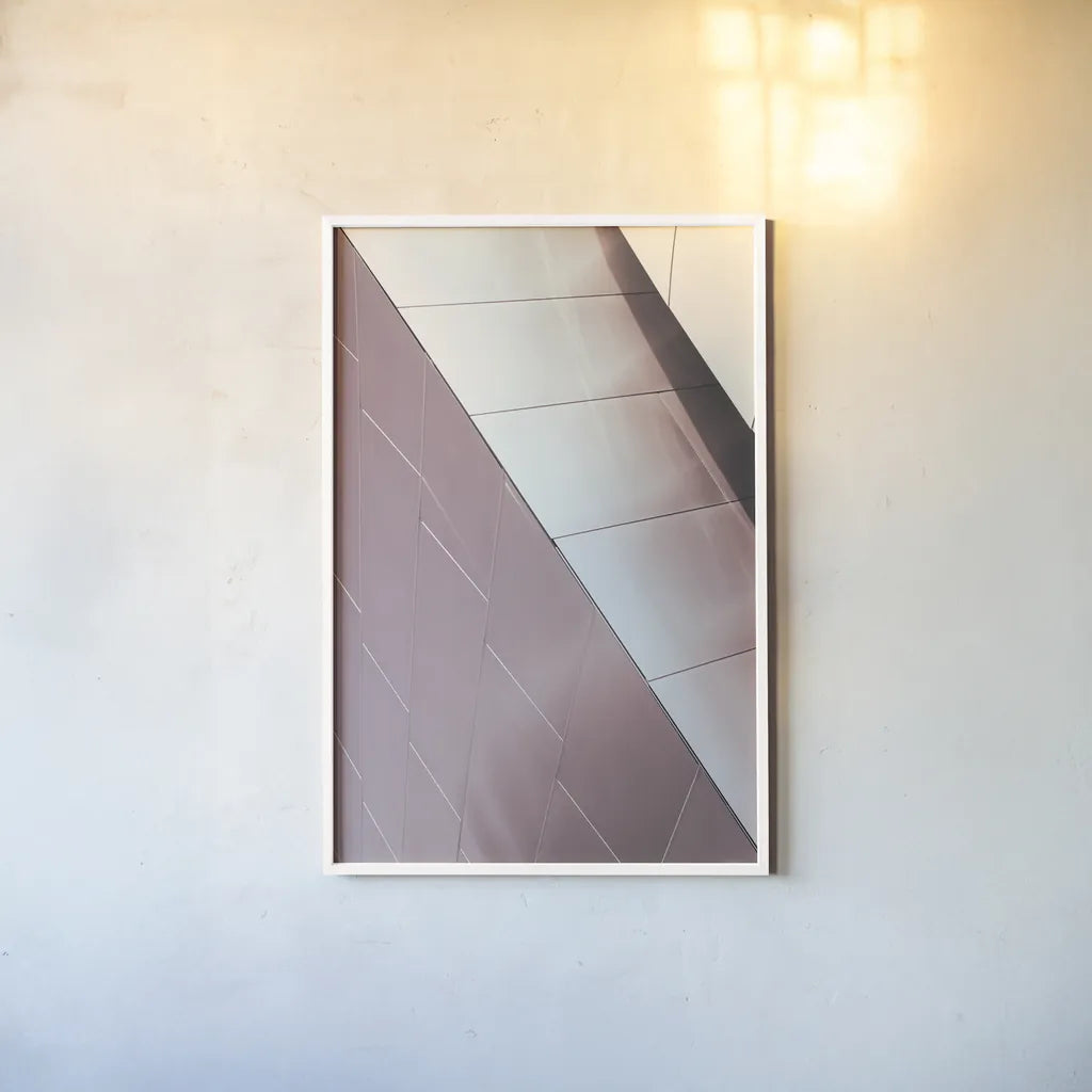 Skyscaper VI Bright by Aledanda. shown as a paper print in a white frame. Available as a archival giclee rolled canvas, fine art paper, or poster print. SKU 80372h.