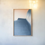 Skyscaper VIII Bright by Aledanda. shown as a paper print in a natural frame. Available as a archival giclee rolled canvas, fine art paper, or poster print. SKU 80373h.