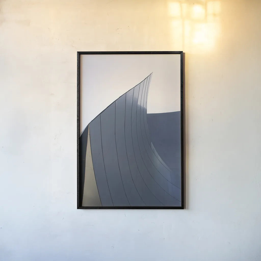 Skyscraper II by Aledanda. shown as a paper print in a black flame. Available as a archival giclee rolled canvas, fine art paper, or poster print. SKU 53642h.