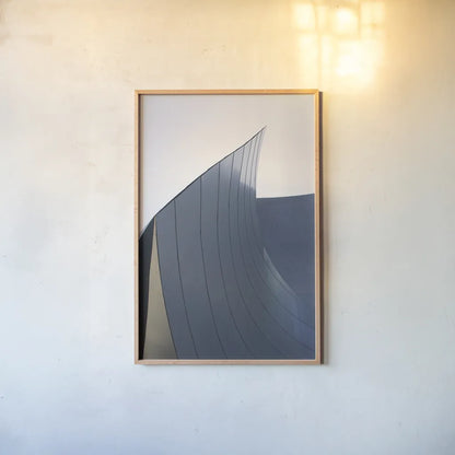 Skyscraper II by Aledanda. shown as a paper print in a natural frame. Available as a archival giclee rolled canvas, fine art paper, or poster print. SKU 53642h.