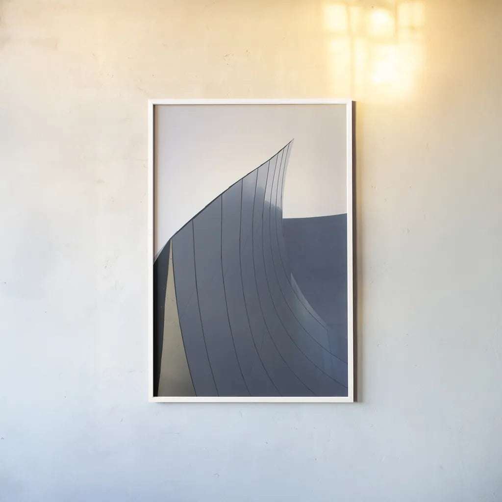 Skyscraper II by Aledanda. shown as a paper print in a white frame. Available as a archival giclee rolled canvas, fine art paper, or poster print. SKU 53642h.