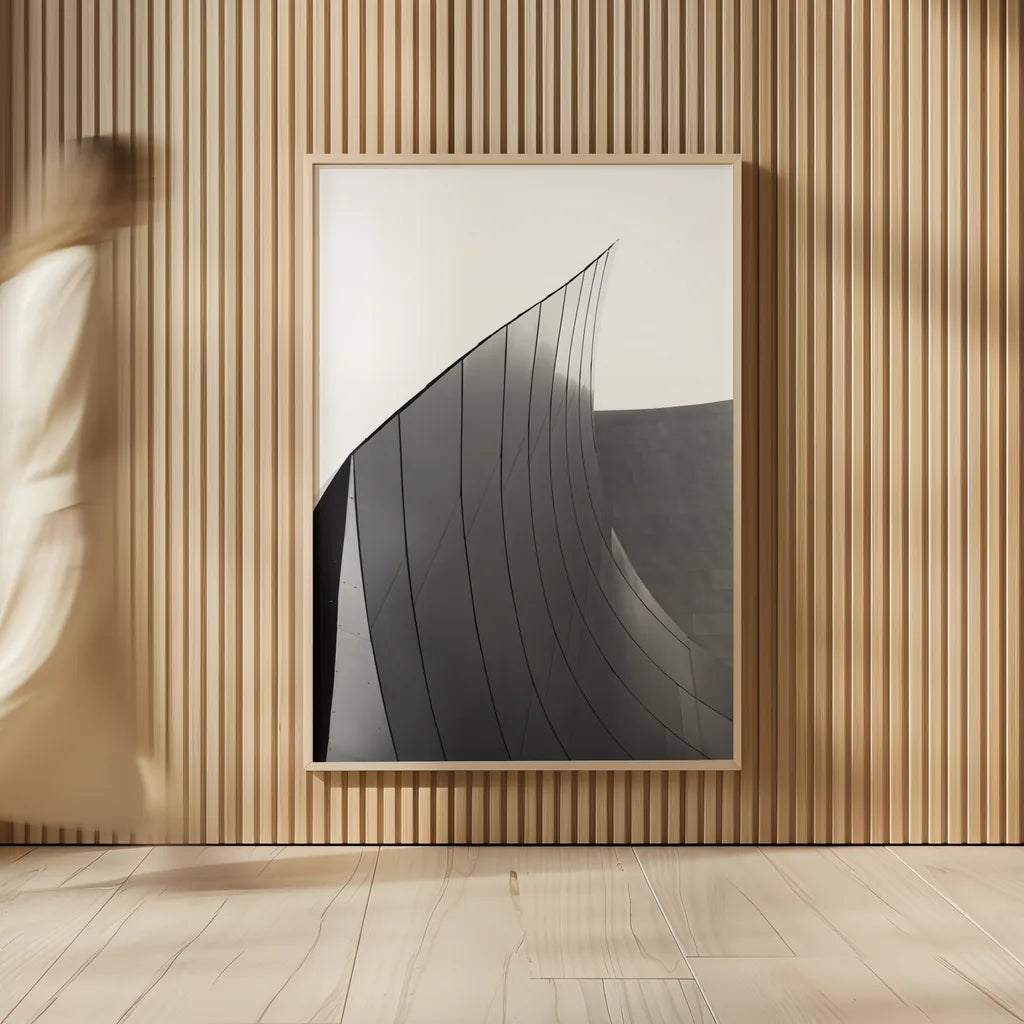 Skyscraper II BW by Aledanda. shown as over sized large wall art. Available as an archival giclee rolled canvas, fine art paper, or poster print. SKU 57207h.