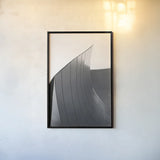 Skyscraper II BW by Aledanda. shown as a paper print in a black flame. Available as a archival giclee rolled canvas, fine art paper, or poster print. SKU 57207h.