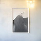 Skyscraper II BW by Aledanda. shown as a paper print in a white frame. Available as a archival giclee rolled canvas, fine art paper, or poster print. SKU 57207h.