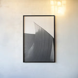 Skyscraper II BW Flipped by Aledanda. shown as a paper print in a black flame. Available as a archival giclee rolled canvas, fine art paper, or poster print. SKU 57208h.