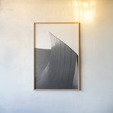 Skyscraper II BW Flipped by Aledanda. shown as a paper print in a natural frame. Available as a archival giclee rolled canvas, fine art paper, or poster print. SKU 57208h.