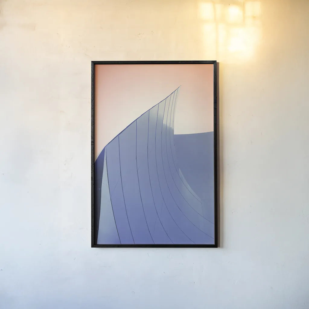 Skyscraper II Spring by Aledanda. shown as a paper print in a black flame. Available as a archival giclee rolled canvas, fine art paper, or poster print. SKU 54451h.