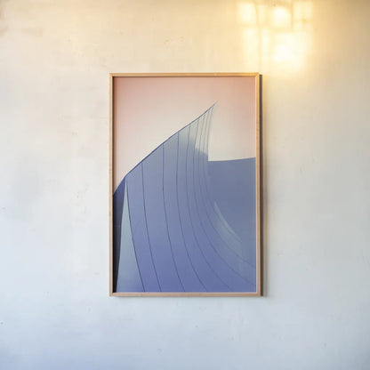 Skyscraper II Spring by Aledanda. shown as a paper print in a natural frame. Available as a archival giclee rolled canvas, fine art paper, or poster print. SKU 54451h.