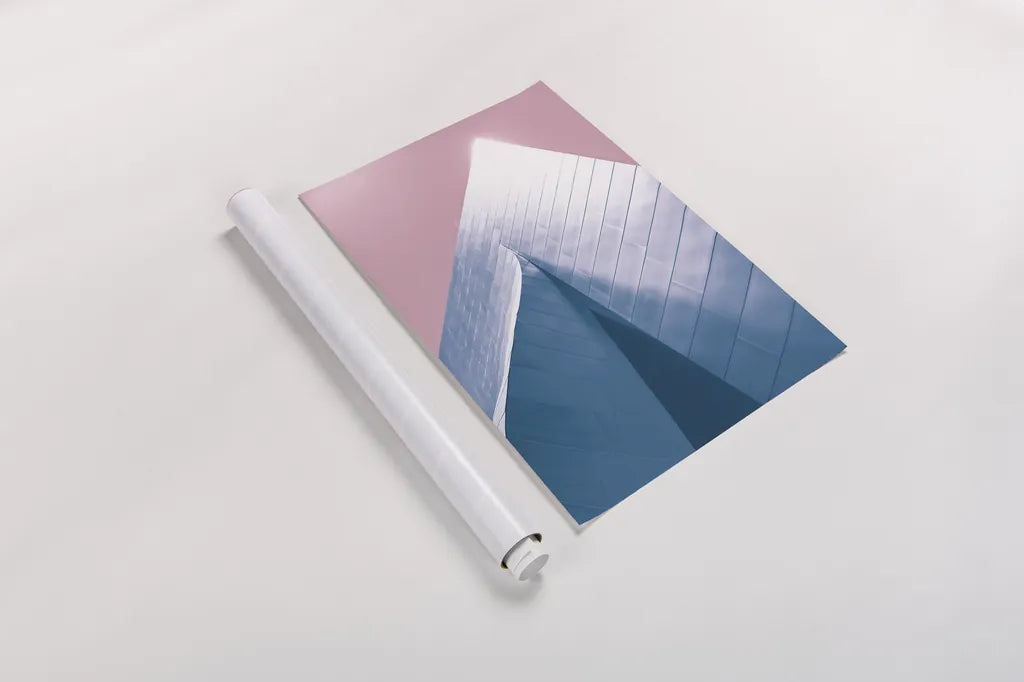 Skyscraper III Bright by Aledanda. shown as a rolled paper print. Available as archival giclee rolled canvas, fine art paper, or poster print. SKU 80369h.