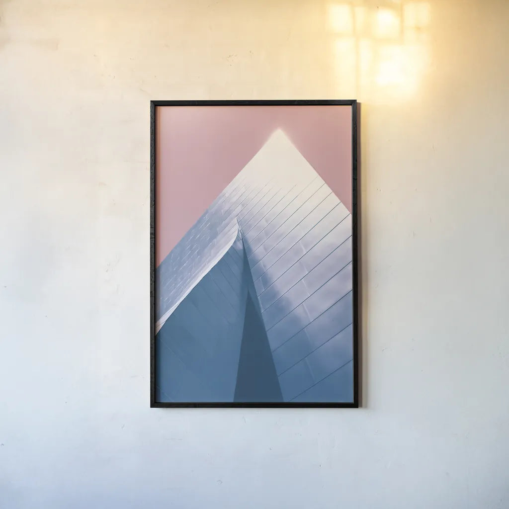 Skyscraper III Bright by Aledanda. shown as a paper print in a black flame. Available as a archival giclee rolled canvas, fine art paper, or poster print. SKU 80369h.