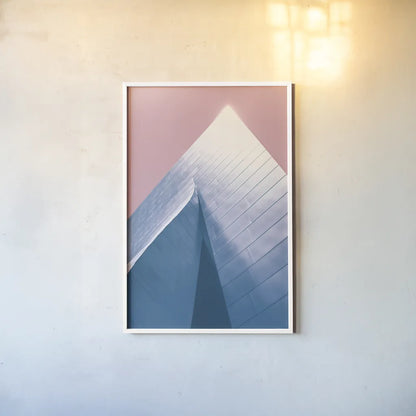 Skyscraper III Bright by Aledanda. shown as a paper print in a white frame. Available as a archival giclee rolled canvas, fine art paper, or poster print. SKU 80369h.