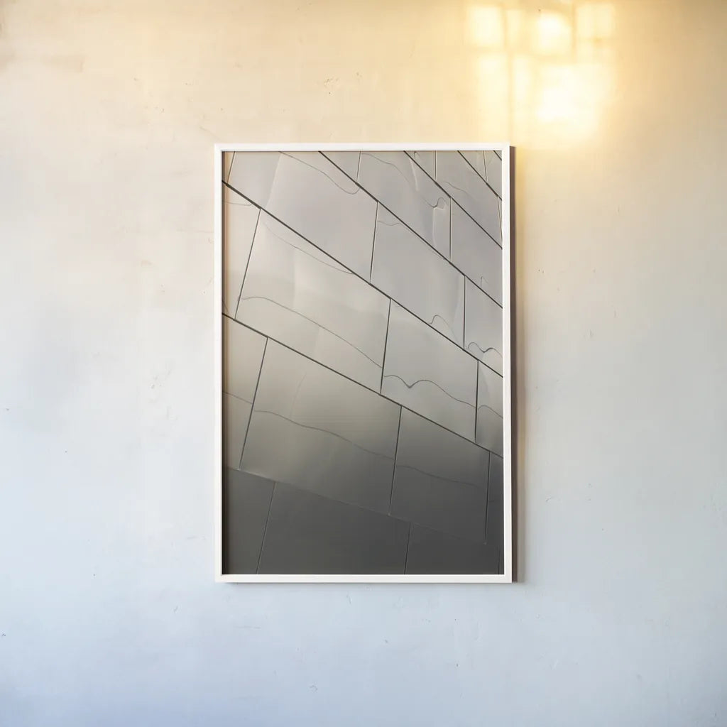 Skyscraper IV by Aledanda. shown as a paper print in a white frame. Available as a archival giclee rolled canvas, fine art paper, or poster print. SKU 53644h.