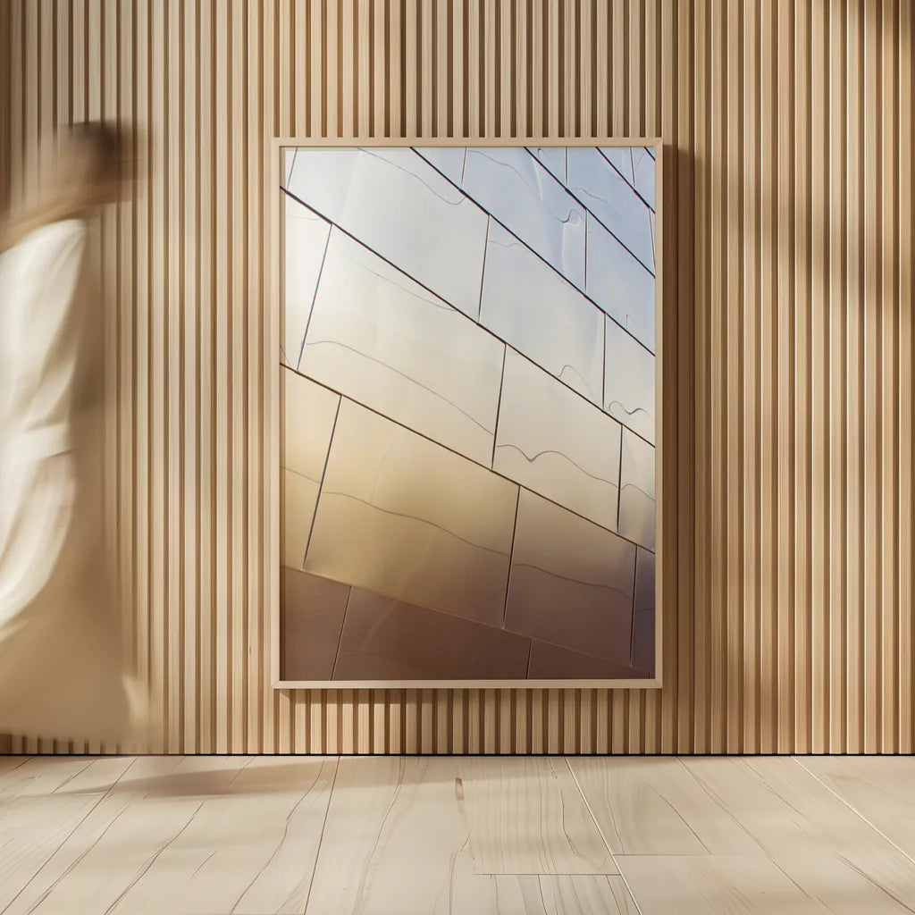 Skyscraper IV Bright by Aledanda. shown as over sized large wall art. Available as an archival giclee rolled canvas, fine art paper, or poster print. SKU 80370h.