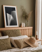 Skyscraper V by Aledanda. shown as a paper print in a natural frame. Available as a archival giclee rolled canvas, fine art paper, or poster print. SKU 53645h.
