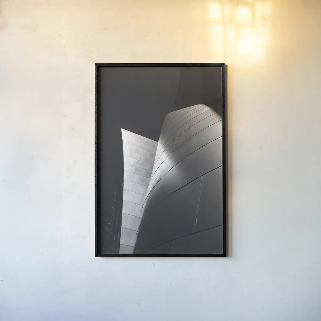 Skyscraper V by Aledanda. shown as a paper print in a black flame. Available as a archival giclee rolled canvas, fine art paper, or poster print. SKU 53645h.