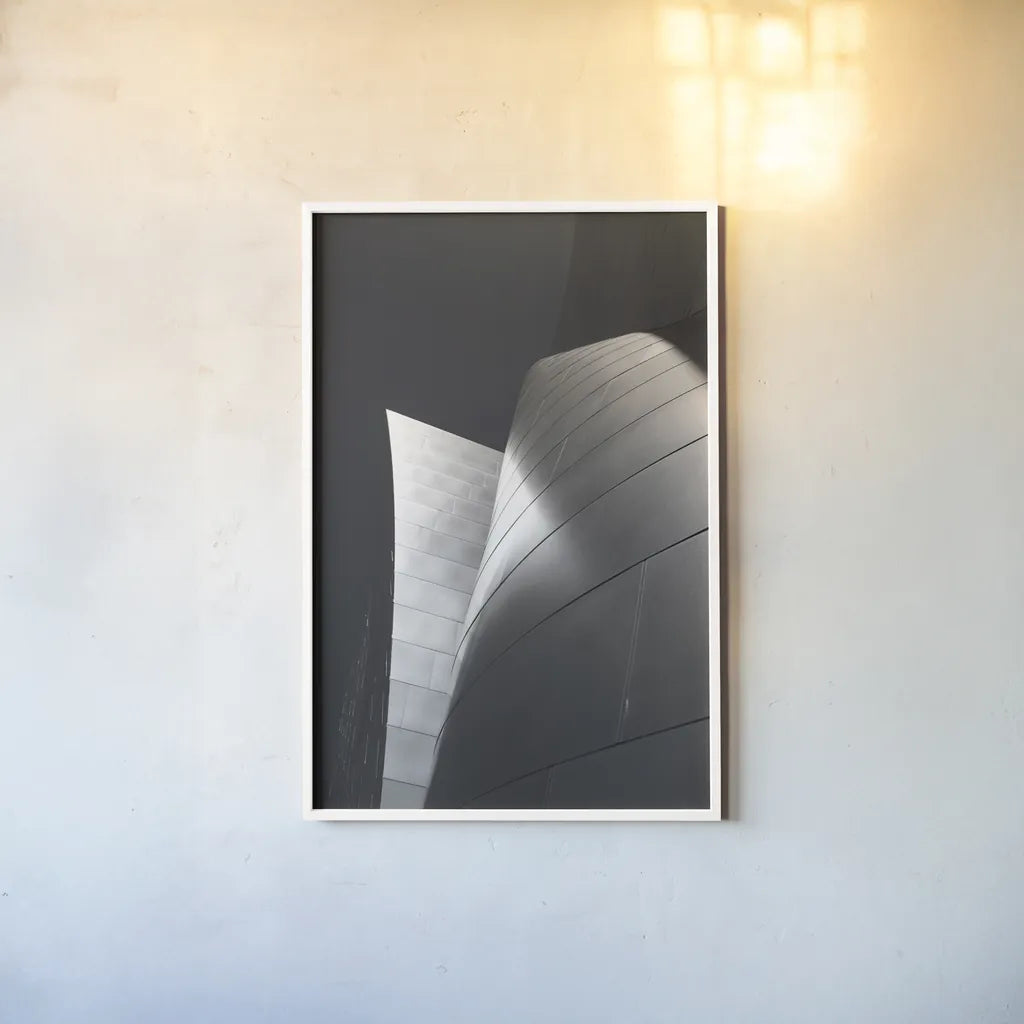 Skyscraper V by Aledanda. shown as a paper print in a white frame. Available as a archival giclee rolled canvas, fine art paper, or poster print. SKU 53645h.