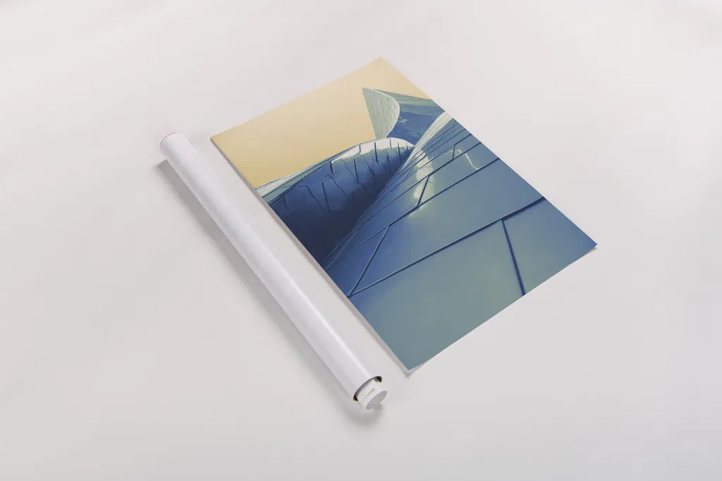 Skyscraper VII Spring by Aledanda. shown as a rolled paper print. Available as archival giclee rolled canvas, fine art paper, or poster print. SKU 54452h.