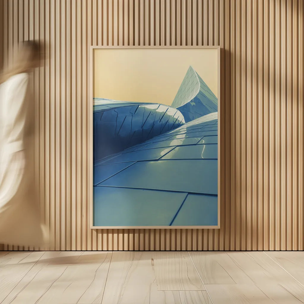 Skyscraper VII Spring by Aledanda. shown as over sized large wall art. Available as an archival giclee rolled canvas, fine art paper, or poster print. SKU 54452h.