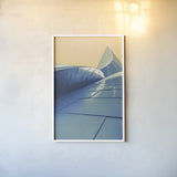 Skyscraper VII Spring by Aledanda. shown as a paper print in a white frame. Available as a archival giclee rolled canvas, fine art paper, or poster print. SKU 54452h.
