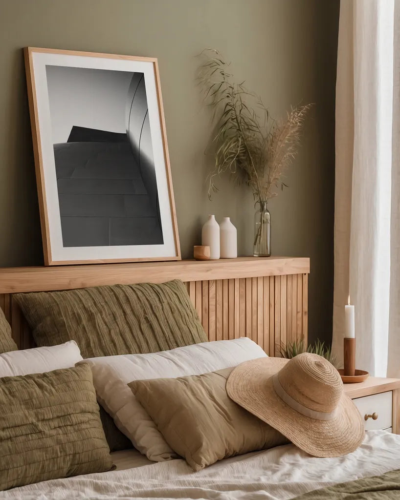 Skyscraper VIII by Aledanda. shown as a paper print in a natural frame. Available as a archival giclee rolled canvas, fine art paper, or poster print. SKU 53648h.