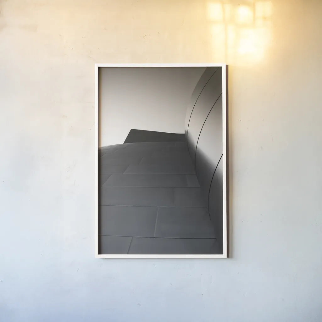 Skyscraper VIII by Aledanda. shown as a paper print in a white frame. Available as a archival giclee rolled canvas, fine art paper, or poster print. SKU 53648h.