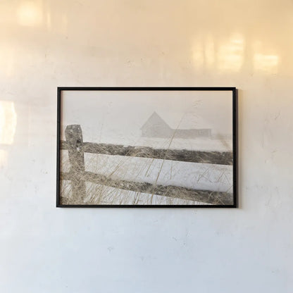 Snowy Day by Aledanda. shown as a paper print in a black flame. Available as a archival giclee rolled canvas, fine art paper, or poster print. SKU 60534i.