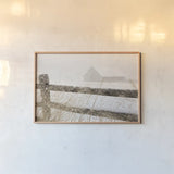 Snowy Day by Aledanda. shown as a paper print in a natural frame. Available as a archival giclee rolled canvas, fine art paper, or poster print. SKU 60534i.