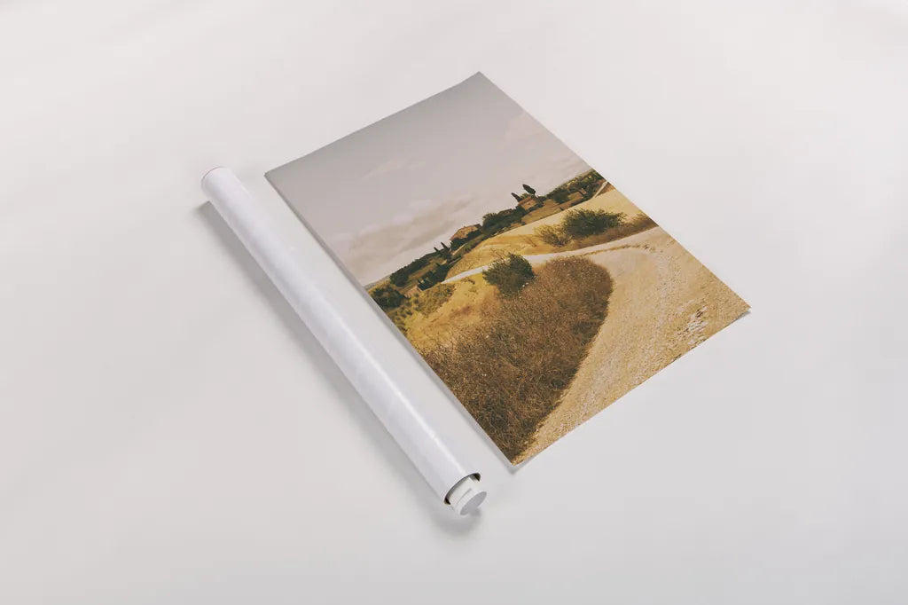 Strada Bianca II by Aledanda. shown as a rolled paper print. Available as archival giclee rolled canvas, fine art paper, or poster print. SKU 47848h.