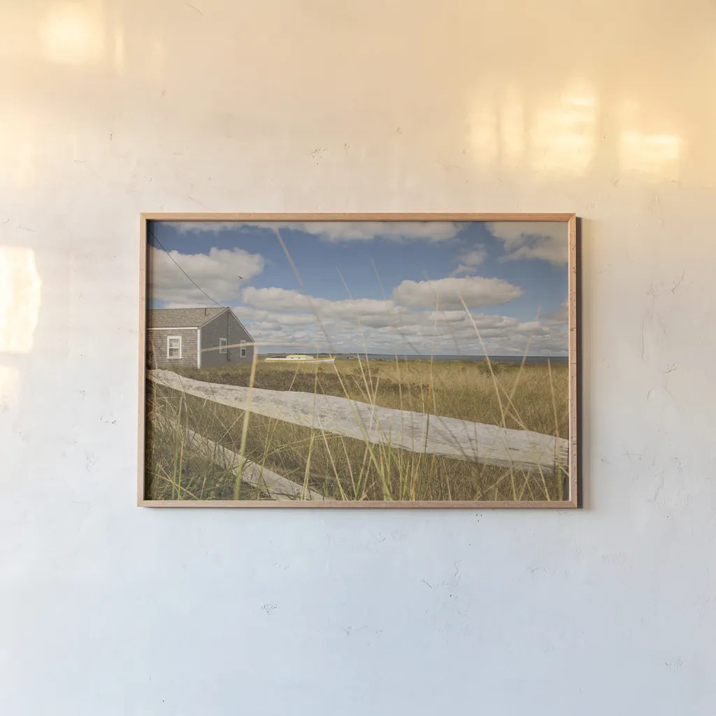 The Cottage by Aledanda. shown as a paper print in a natural frame. Available as a archival giclee rolled canvas, fine art paper, or poster print. SKU 46206i.