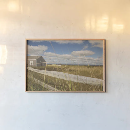 The Cottage by Aledanda. shown as a paper print in a natural frame. Available as a archival giclee rolled canvas, fine art paper, or poster print. SKU 46206i.