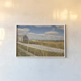 The Cottage by Aledanda. shown as a paper print in a white frame. Available as a archival giclee rolled canvas, fine art paper, or poster print. SKU 46206i.