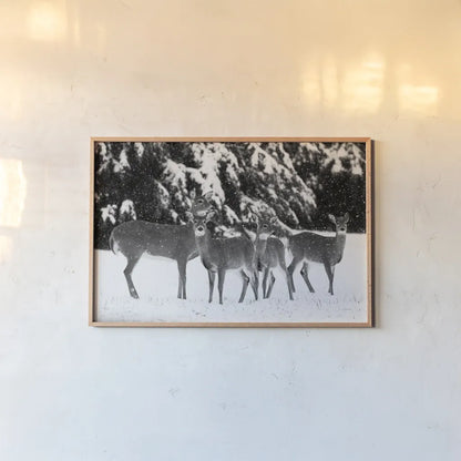 The Herd by Aledanda. shown as a paper print in a natural frame. Available as a archival giclee rolled canvas, fine art paper, or poster print. SKU 53594i.
