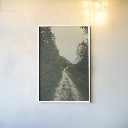 The Path We Followed by Aledanda. shown as a paper print in a white frame. Available as a archival giclee rolled canvas, fine art paper, or poster print. SKU 63233h.