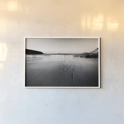 Tide Going Out by Aledanda. shown as a paper print in a white frame. Available as a archival giclee rolled canvas, fine art paper, or poster print. SKU 64382i.
