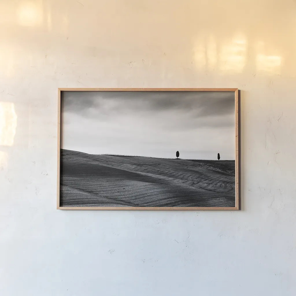 To the Horizon by Aledanda. shown as a paper print in a natural frame. Available as a archival giclee rolled canvas, fine art paper, or poster print. SKU 71240i.