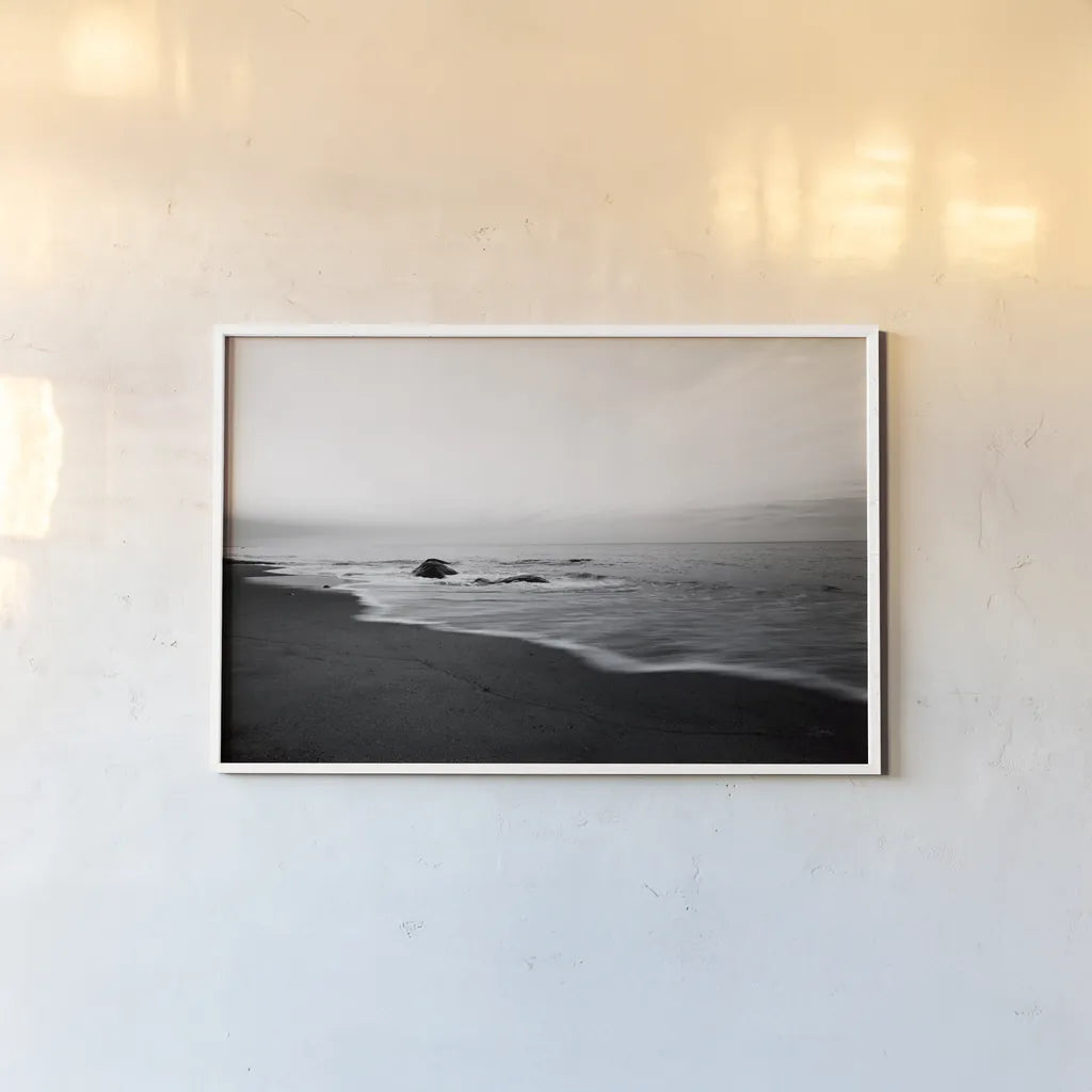 Tranquil Sands by Aledanda. shown as a paper print in a white frame. Available as a archival giclee rolled canvas, fine art paper, or poster print. SKU 64383i.