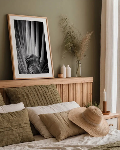 Tropical II by Aledanda. shown as a paper print in a natural frame. Available as a archival giclee rolled canvas, fine art paper, or poster print. SKU 55241h.