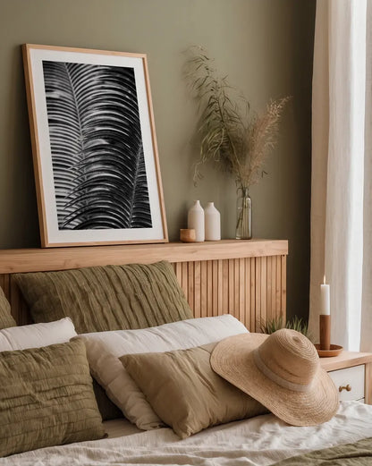 Tropical III by Aledanda. shown as a paper print in a natural frame. Available as a archival giclee rolled canvas, fine art paper, or poster print. SKU 55242h.