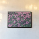 Tulip Botanical by Aledanda. shown as a paper print in a black flame. Available as a archival giclee rolled canvas, fine art paper, or poster print. SKU 63219i.