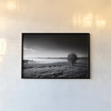 Valley Fog by Aledanda. shown as a paper print in a black flame. Available as a archival giclee rolled canvas, fine art paper, or poster print. SKU 71241i.