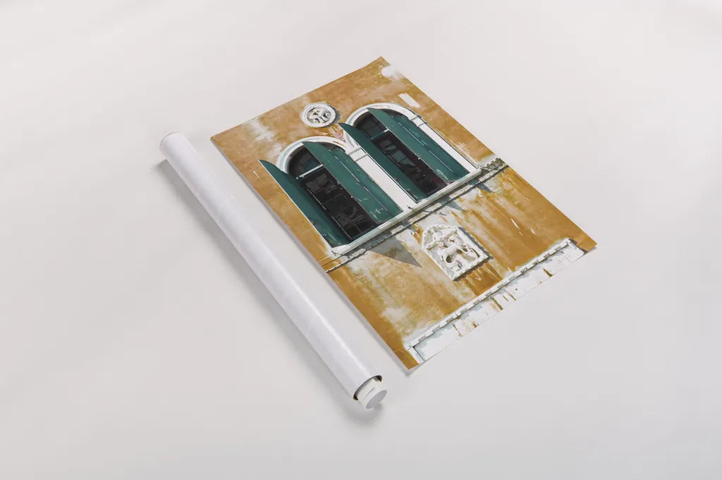 Venice Architecture I by Aledanda. shown as a rolled paper print. Available as archival giclee rolled canvas, fine art paper, or poster print. SKU 81696h.