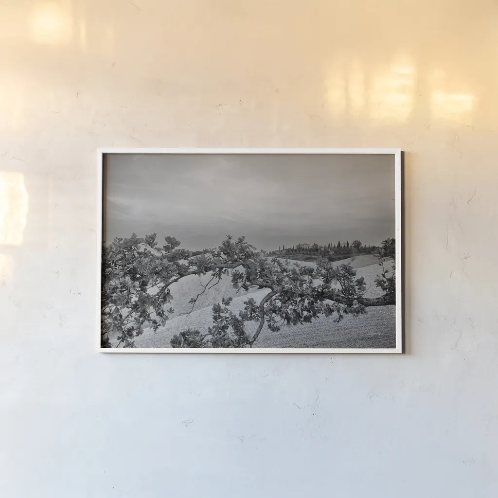 Villa View by Aledanda. shown as a paper print in a white frame. Available as a archival giclee rolled canvas, fine art paper, or poster print. SKU 75864i.