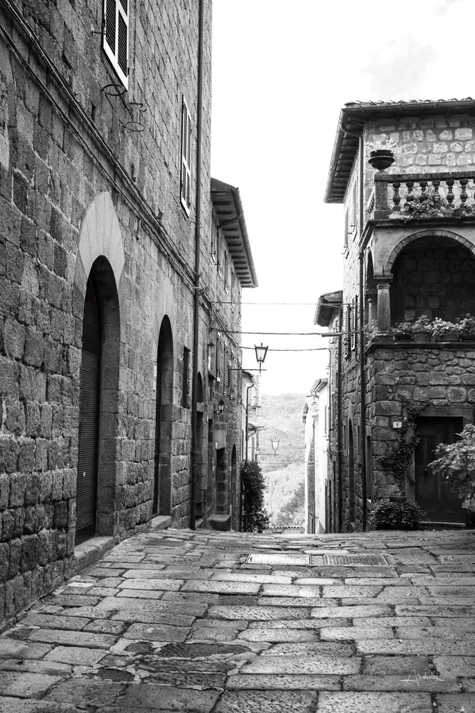 Village Square by Aledanda. SKU 67690h. Archival Giclee Fine art print for wall decor.