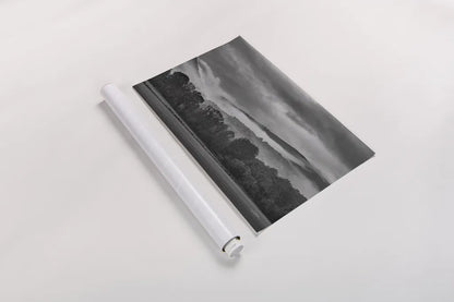 Village in the Fog by Aledanda. shown as a rolled paper print. Available as archival giclee rolled canvas, fine art paper, or poster print. SKU 75865i.