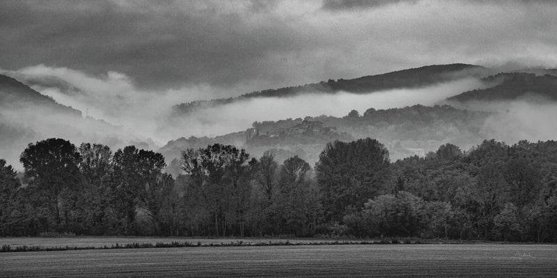 Village in the Fog Crop by Aledanda