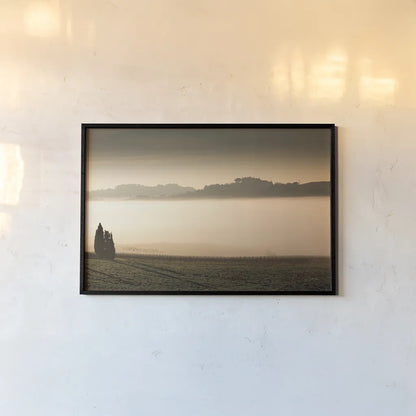 Vineyard Fog by Aledanda. shown as a paper print in a black flame. Available as a archival giclee rolled canvas, fine art paper, or poster print. SKU 72742i.
