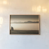 Vineyard Fog by Aledanda. shown as a paper print in a natural frame. Available as a archival giclee rolled canvas, fine art paper, or poster print. SKU 72742i.