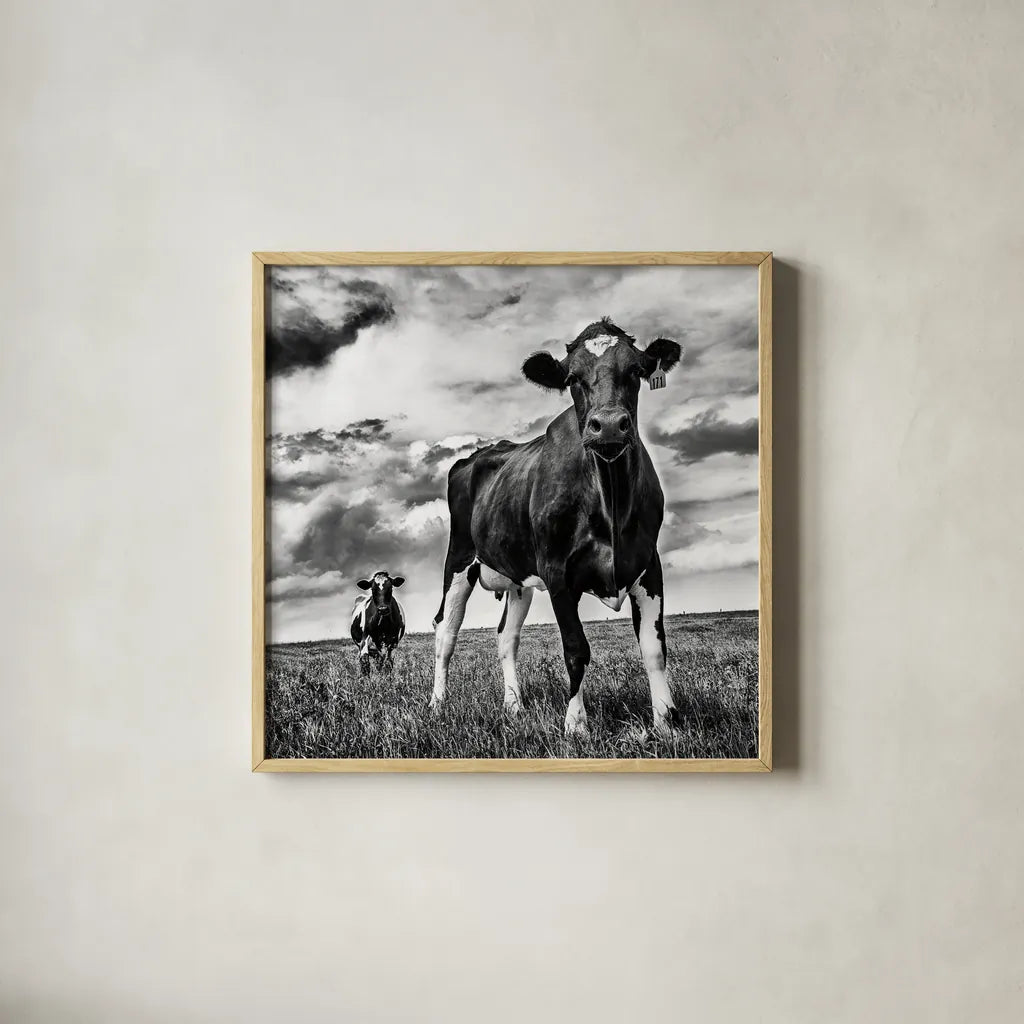 Waiting BW Crop by Aledanda. Shown in a natural wood glass frame for a timeless modern aesthetic. Available as an archival giclee rolled canvas, fine art paper, or poster print. SKU 38312a.