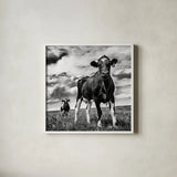Waiting BW Crop by Aledanda. Shown in a crisp white glass frame for a clean and minimalist style. Available as an archival giclee rolled canvas, fine art paper, or poster print. SKU 38312a.