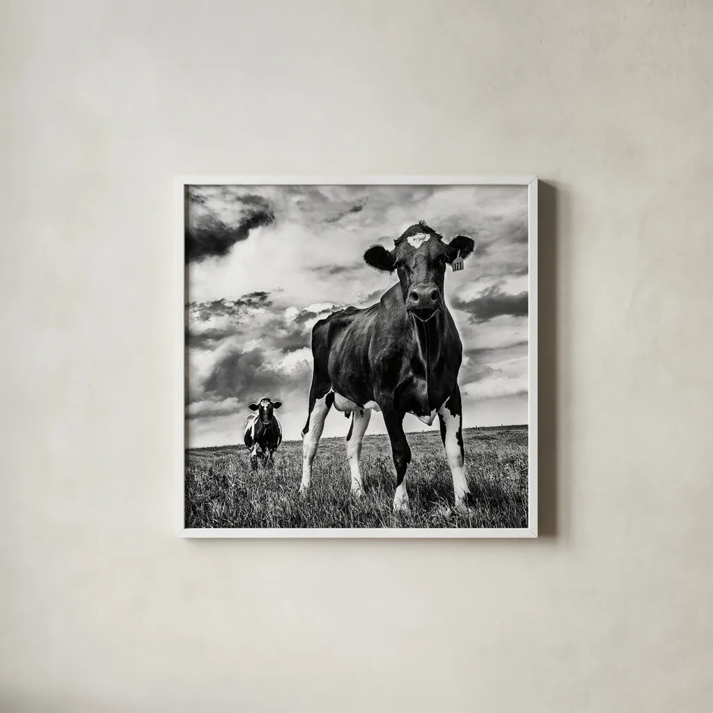 Waiting BW Crop by Aledanda. Shown in a crisp white glass frame for a clean and minimalist style. Available as an archival giclee rolled canvas, fine art paper, or poster print. SKU 38312a.